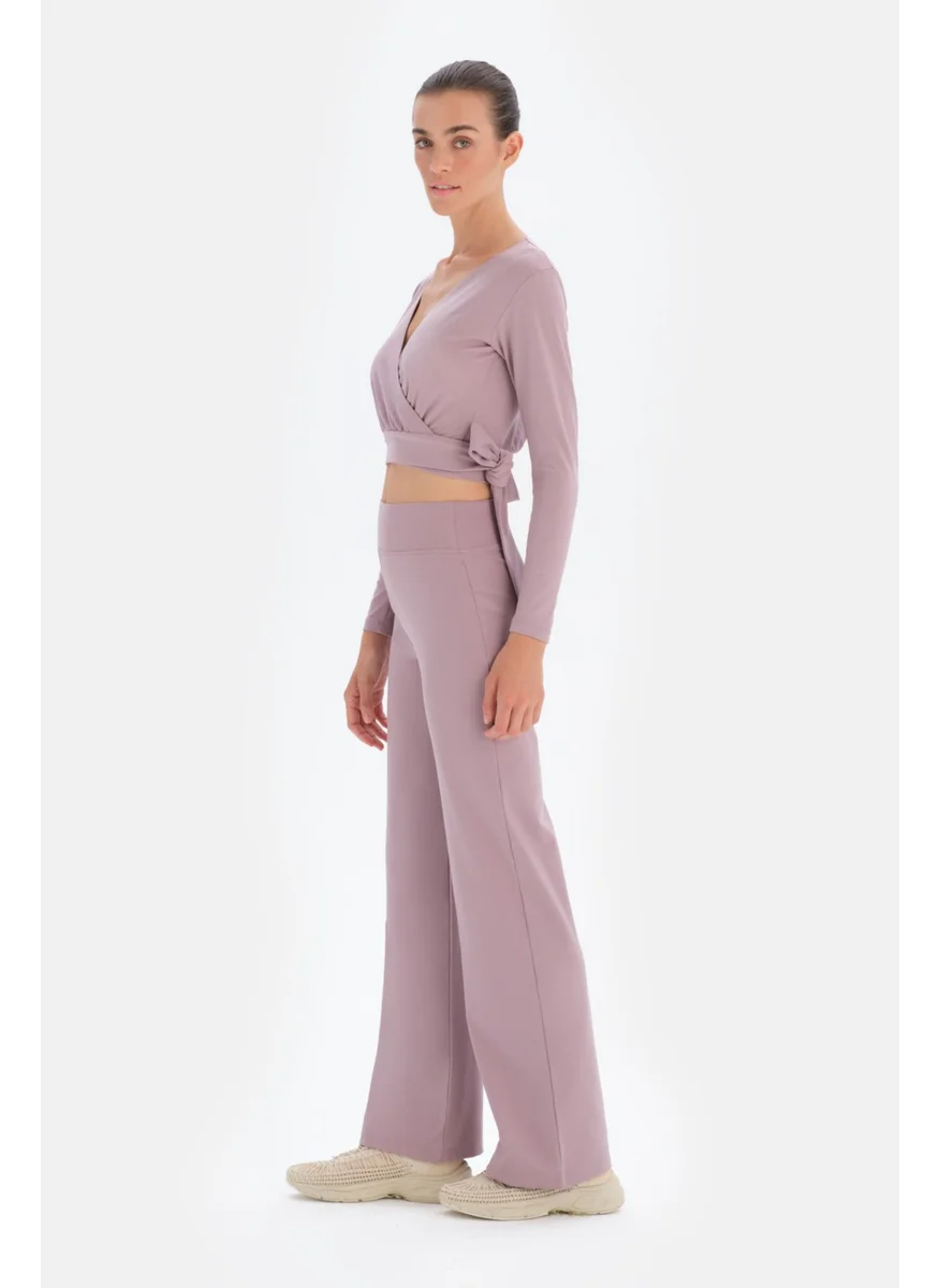 داجي Lila Women's Baglama Detailed Yoga Top