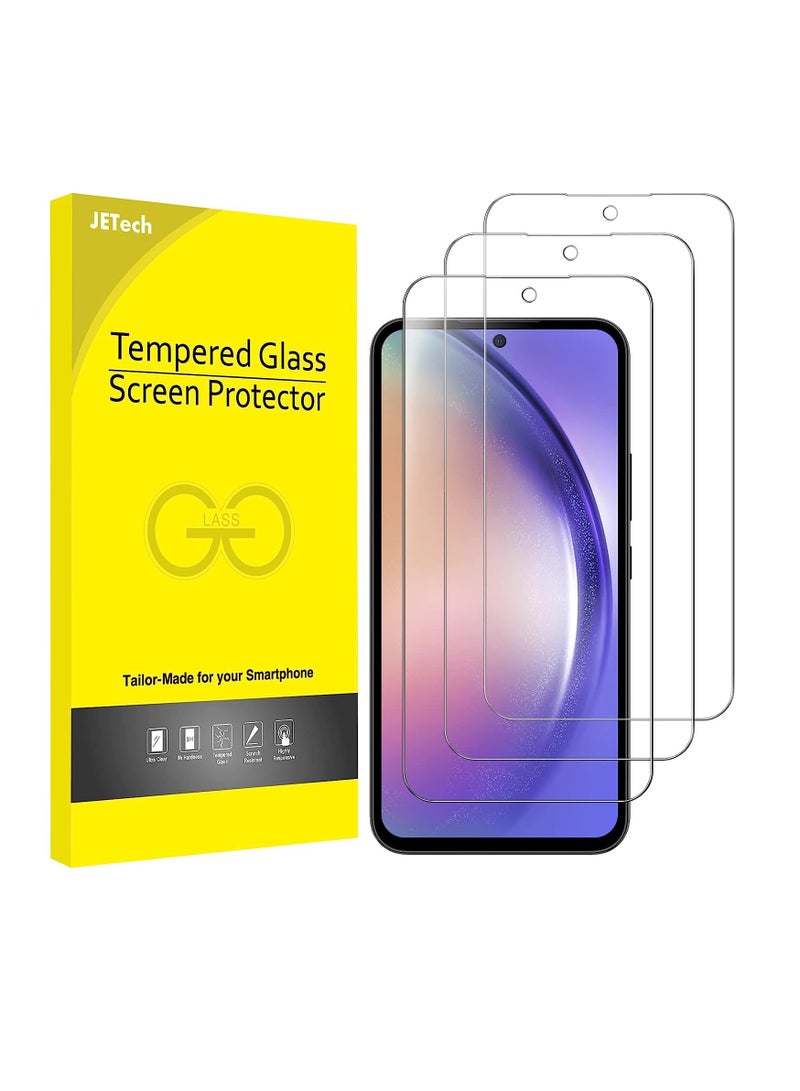 جي تيك واقي شاشة لهاتف سامسونج جالاكسي A54 5G 6.4 بوصة 9H من الزجاج المقوى مضاد للخدش عالي الدقة شفاف 3 عبوات - Image 1