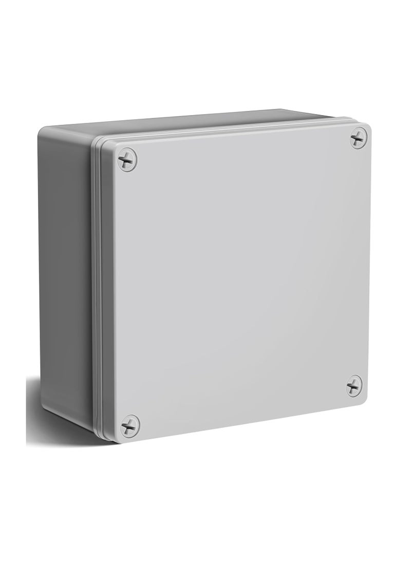 SYOSI - Plastic Conduit Box Electrical Junction Box Ip65 Waterproof Dustproof Box to Protect Electrical Boxes Conduits and Fittings Universal Electrical Project Enclosure, Gray White6'' x 6'' x 3'' - Image 1