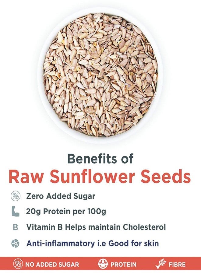 Avenn Raw Sunflower Seeds, White and Hulled, Natural Kernels, Rich in Dietary Fibre & Protein (1kg) - Image 3
