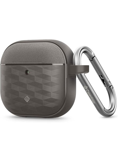 Parallax For Airpods 4 Case Cover 2024 With Carabiner Ash Gray
