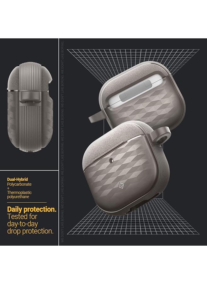 Caseology - Parallax For Airpods 4 Case Cover 2024 With Carabiner Ash Gray - Image 1