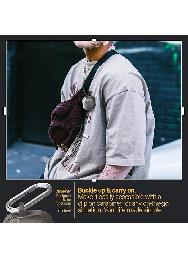 Caseology - Parallax For Airpods 4 Case Cover 2024 With Carabiner Ash Gray - Image 1