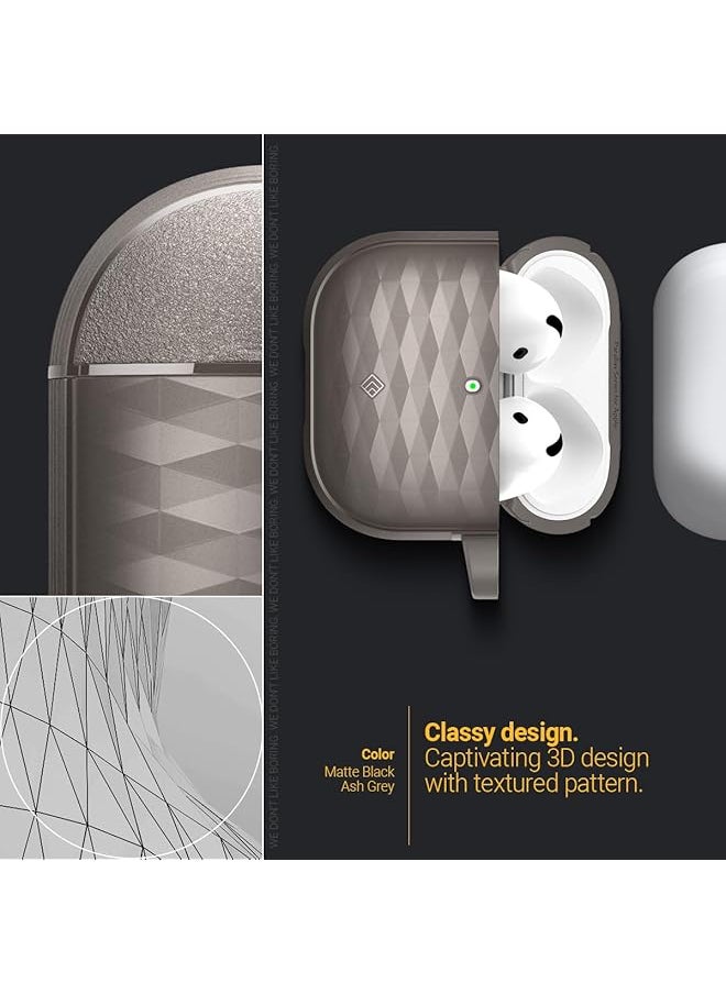 Caseology - Parallax For Airpods 4 Case Cover 2024 With Carabiner Ash Gray - Image 1