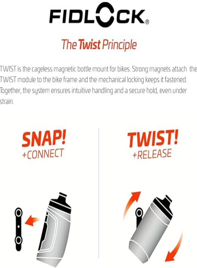 FIDLOCK Twist Replacement Bottle 450ml/15oz | Includes Twist Bottle Only (Twist Base Not Included) | Black - Image 4