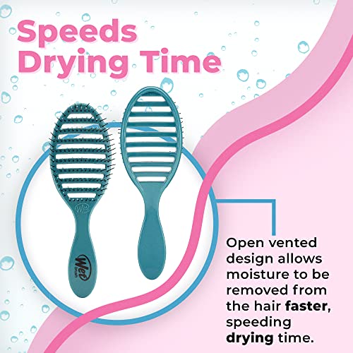 Wet Brush Speed Dry Hair Brush - Ocean (Free Spirit) - Vented Design and Ultra Soft HeatFlex Bristles Are Blow Dry Safe With Ergonomic Handle Manages Tangle and Uncontrollable Hair - Pain-Free - Image 4