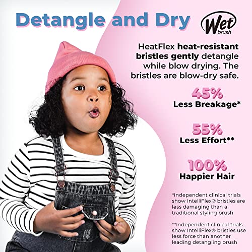 Wet Brush Speed Dry Hair Brush - Ocean (Free Spirit) - Vented Design and Ultra Soft HeatFlex Bristles Are Blow Dry Safe With Ergonomic Handle Manages Tangle and Uncontrollable Hair - Pain-Free - Image 3