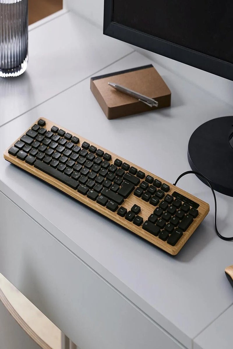 Tchibo Wood Look Keyboard, Black - Image 1