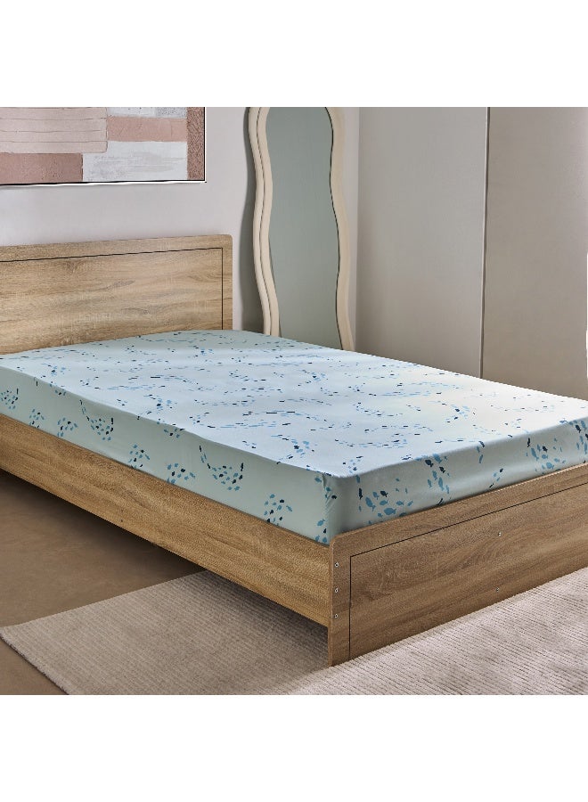 Home Box Joy Sea World Fishes Twin Microfibre Fitted Sheet 200 x 25 x 120 cm - Image 2