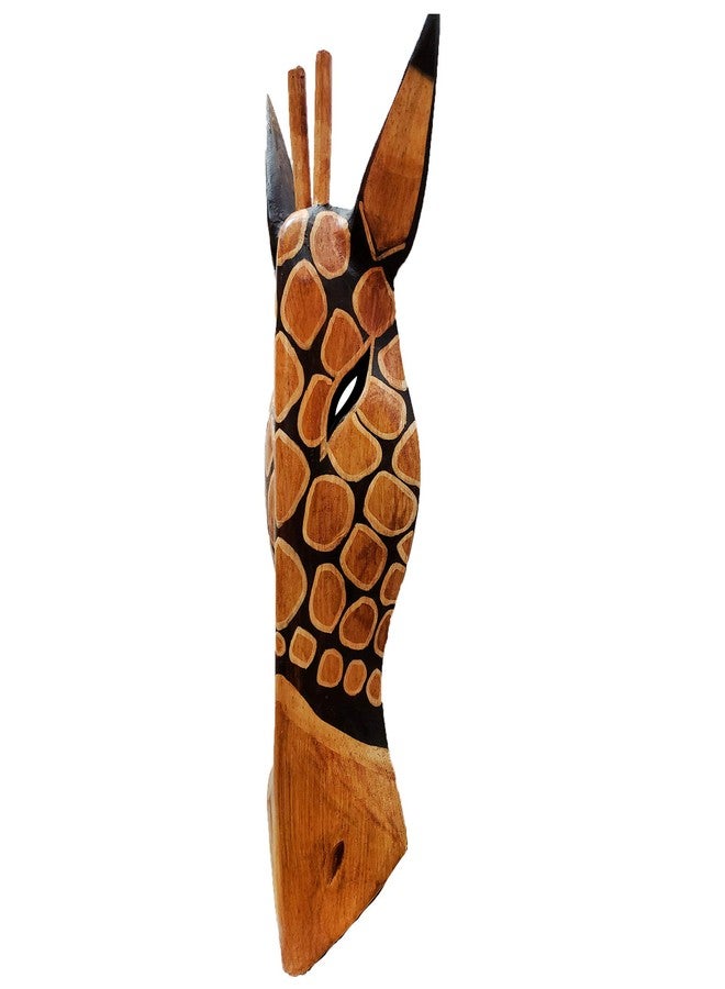 Stoneage Arts Giraffe Zebra Face Mask Wall Hanging Décor Hand Painted Patterns African Safari Decorative Accent A Contemporary Variation An Awesome Gifting Idea 20 Inch (Giraffe S1) - Image 2