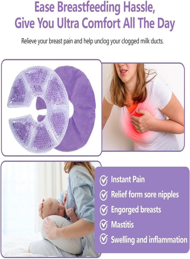 Calyrex ضمادات تبريد الثدي من كاليريكس، ضمادات جل 3 في 1 للرضاعة الطبيعية لتخفيف آلام الرضاعة وتسكين التهاب الحلمات والتهاب الثدي - عبوة من قطعتين - Image 4