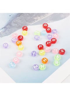 Generic n/a Mixed Letters Acrylic Round Flat Alphabet Digital Numbers Loose Spacer Beads for Jewelry Making Diy Bracelet Necklace (Color : C, Size : 300Pcs)  - Image 4