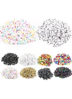 Generic n/a Mixed Letters Acrylic Round Flat Alphabet Digital Numbers Loose Spacer Beads for Jewelry Making Diy Bracelet Necklace (Color : C, Size : 300Pcs)  - Image 2