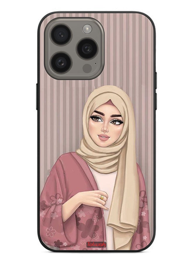 Tolwak Apple iPhone 15 Pro Max Protective Case Cover Hijab Girl Art - Image 2