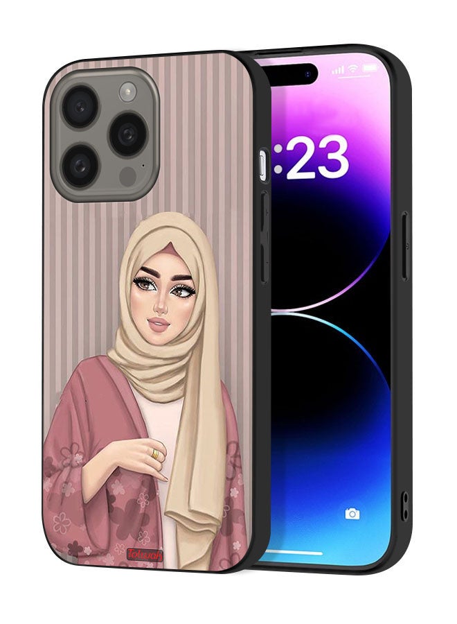Tolwak Apple iPhone 15 Pro Max Protective Case Cover Hijab Girl Art - Image 1