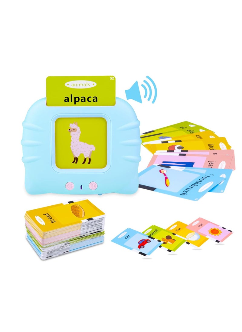 Talking Flash Card For Toddlers Age 2 3 4, 112 Double-Sided 224 Words Preschool Learning Toys For 2-7 Years Old Toddlers Educational Toys For Toddlers Vocabulary And Spelling Skills  - Image 1