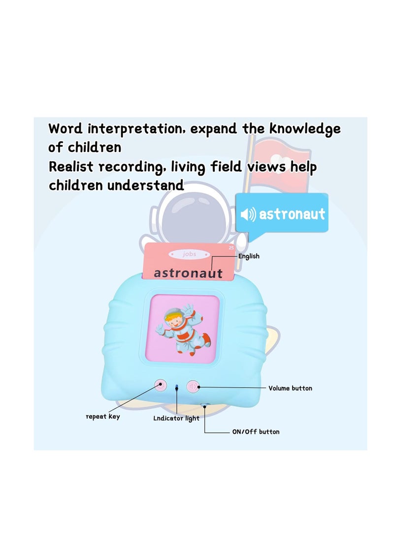 Talking Flash Card For Toddlers Age 2 3 4, 112 Double-Sided 224 Words Preschool Learning Toys For 2-7 Years Old Toddlers Educational Toys For Toddlers Vocabulary And Spelling Skills  - Image 3
