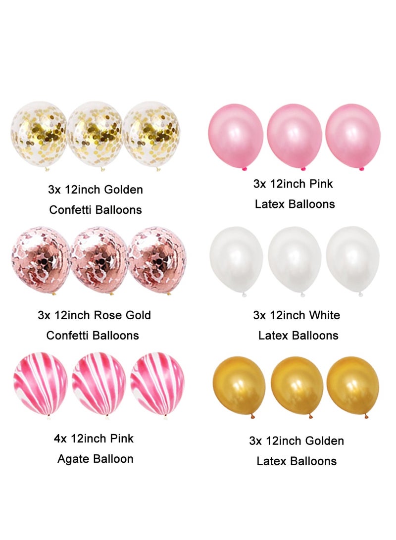 1st BIRTHDAY DECORATIONS for Girl Pink Theme Kit Set- Baby Girl One Birthday Party,Cake Topper Flower Crown Tiara Cap Headband Paper Tassel happy birthday Banner, Fiesta Pink Hanging Paper Fan Flower - Image 2