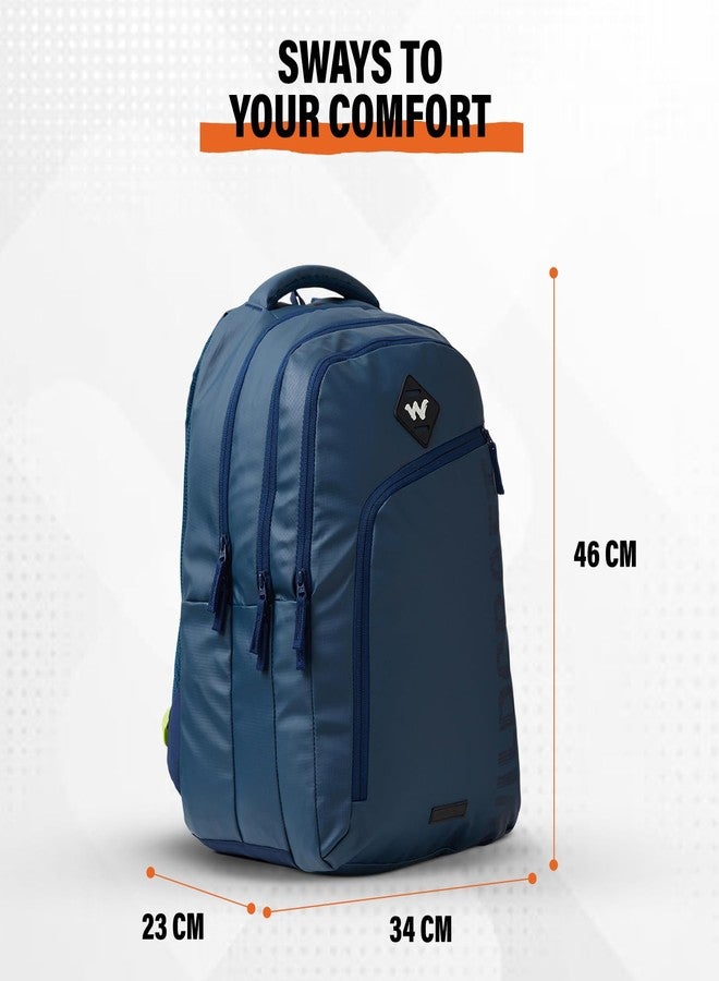 Wildcraft Maestro 30L Laptop Backpack for Travel Gym Office | Unisex Workpack with Rain Cover 15-Inch Laptop Sleeve & Superglide Mesh Back (Grey) - Image 5