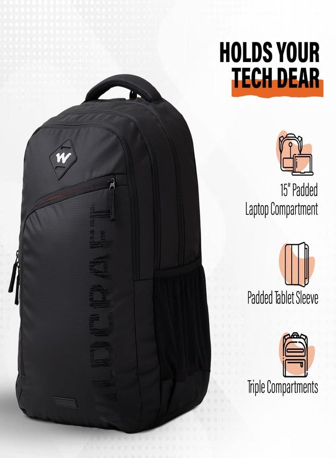 Wildcraft Maestro 30L Laptop Backpack for Travel Gym Office | Unisex Workpack with Rain Cover 15-Inch Laptop Sleeve & Superglide Mesh Back (Grey) - Image 3