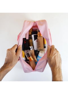 أساسيات المواد غير الغذائية مجموعة من 3 حقائب مكياج للسفر من NFI Essentials، حقيبة تنظيم مستحضرات التجميل، حقيبة غسيل للنساء والفتيات، مجموعة تخزين أدوات الزينة، حقيبة مكياج مطبوعة على شكل فراشة، حقيبة مستحضرات تجميل مقاومة للماء من البولي يوريثان  - Image 3