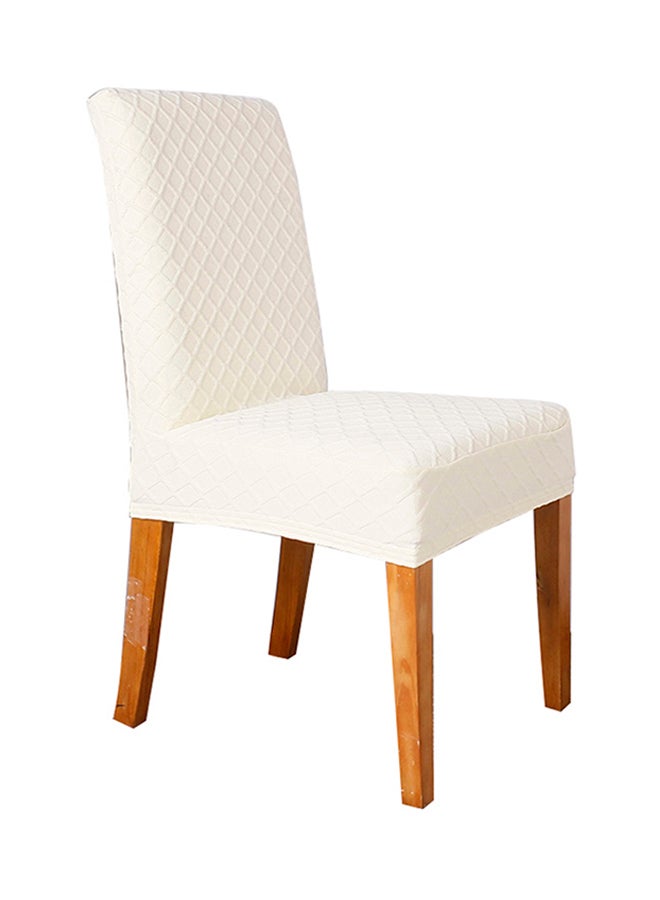غطاء قابل للتمدد لكرسي مائدة الطعام أبيض 12X1X12Ø³Ù†ØªÙŠÙ…ØªØ± - Image 2