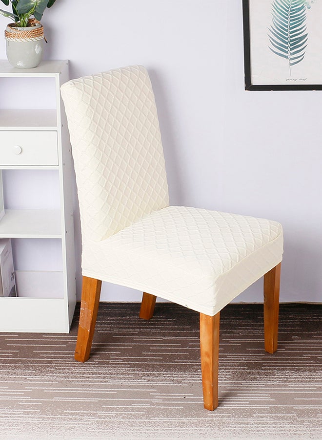 غطاء قابل للتمدد لكرسي مائدة الطعام أبيض 12X1X12Ø³Ù†ØªÙŠÙ…ØªØ± - Image 4