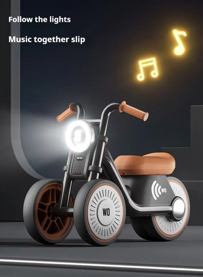 Ride On Car for Kids Baby,Safe&Durable Toddler Balance Bike with Silent Wheels Light and Music ,Perfect Gift for Boys & Girls Ages 2-5