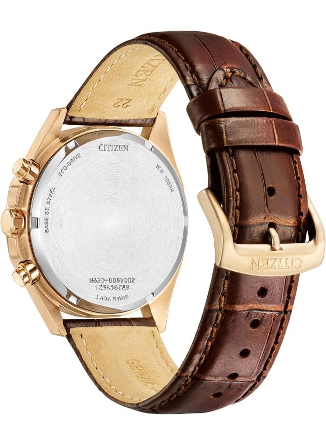 Citizen Eco-Drive Chronograph Ivory White Dial Men's Watch CA4593-15A - Image 2