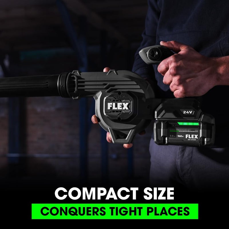 FLEX 24V Brushless Cordless 115 CFM 185 MPH Jobsite Blower Tool Only, Battery and Charger Not Included - FX5441-Z - Image 4