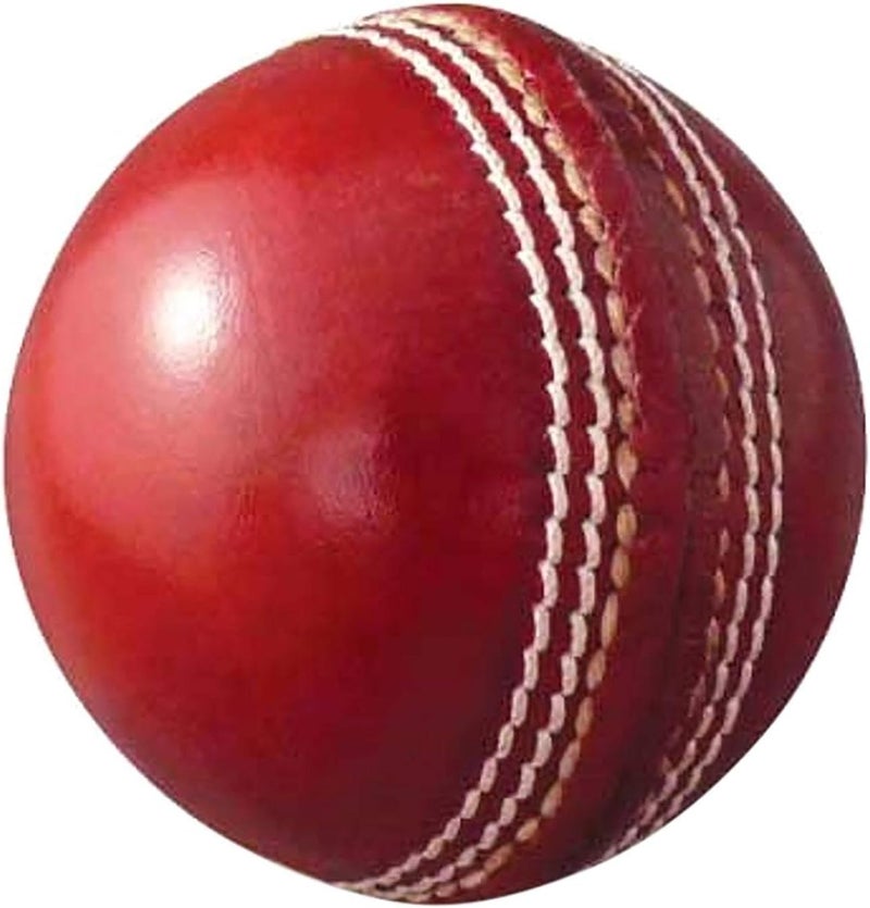 AnNafi ® Red Cricket Ball | Red Color Leather Cricket Balls for Practice A Grade Handstitched | Senior Official Hard & Seasoned |No Stamp for Indoor and Outdoor Practice & Training Cricket Ball - Image 1