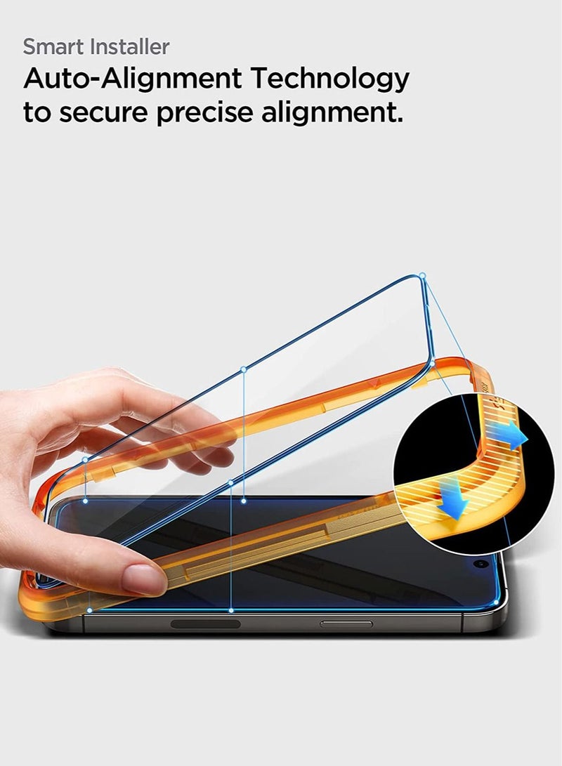 Spigen GLAStR Align Master iPhone 14 Pro Max Screen Protector with Auto Alignment Technology - Full Cover [2 PACK] - Image 3