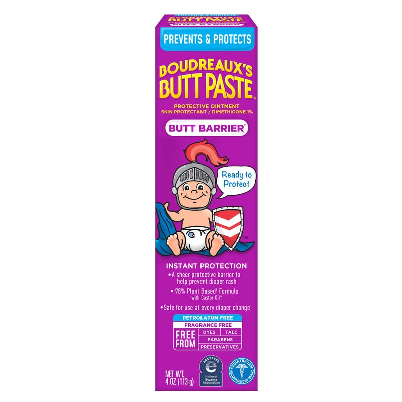 Boudreaux's Butt Paste, Butt Barrier Ointment, Rash Prevention, 4oz tube - Image 1