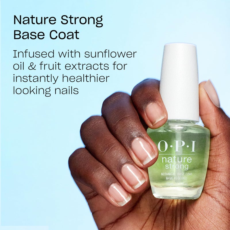 OPI Nature Strong Base Coat | Natural Origin, Vegan Nail Polish Base Coat | Infused with Botannicals & Prevents Discoloration - Image 3