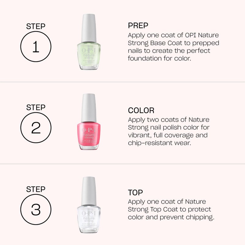 OPI Nature Strong Base Coat | Natural Origin, Vegan Nail Polish Base Coat | Infused with Botannicals & Prevents Discoloration - Image 5