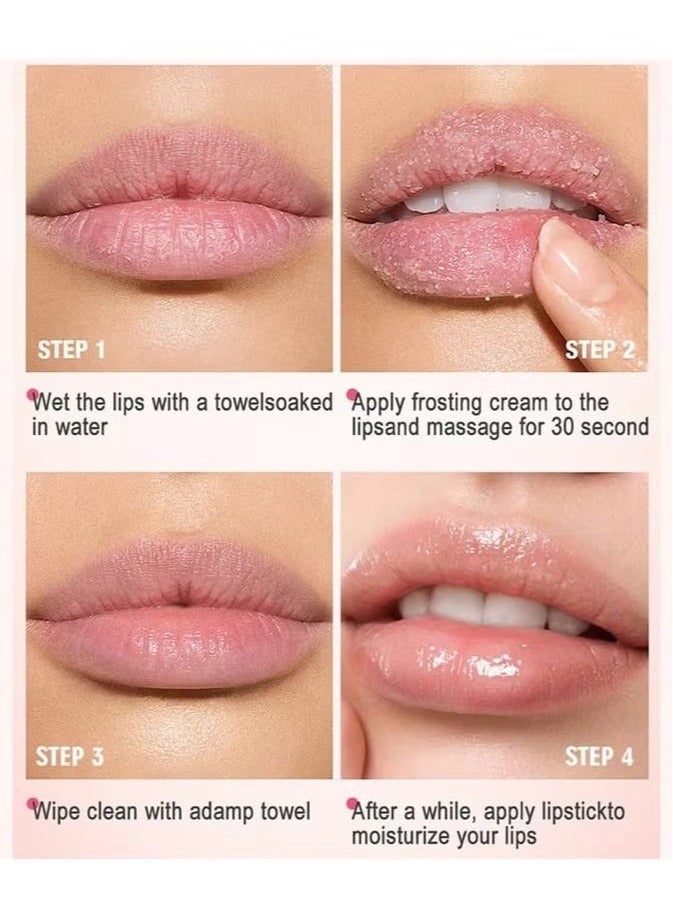 Generic Coconut Lip Scrub 30g, Exfoliate & Brighten Lip Color, Sugar Crystals, long Lasting  - Image 2