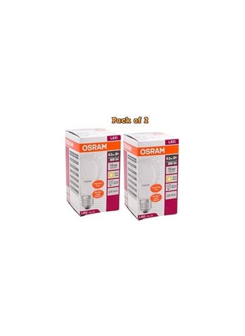 Osram LED Bulb - E27 8.5 W Warm White Light, Infrared, OS-LED-LVC-8W-WW-FS, 2pc Set Promo Pack