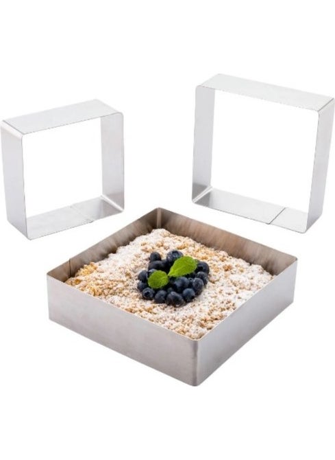 Nar Kalıp Narkalıp Square Cake Mold Set of 3 Depth 6 cm  - Image 3