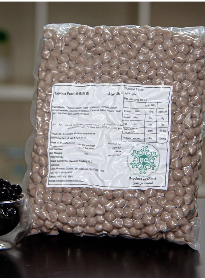 BOSTON COOLERS - Tapioca Pearl, Boston Coolers , Premium Tapioca Bubbles Pack, Tapioca Pearls Round Beads, Fresh Chewy Tapioca Pearls, Tapioca Pearl Sphere for Making Bubble Tea Dessert Toppings Puddings - Image 1