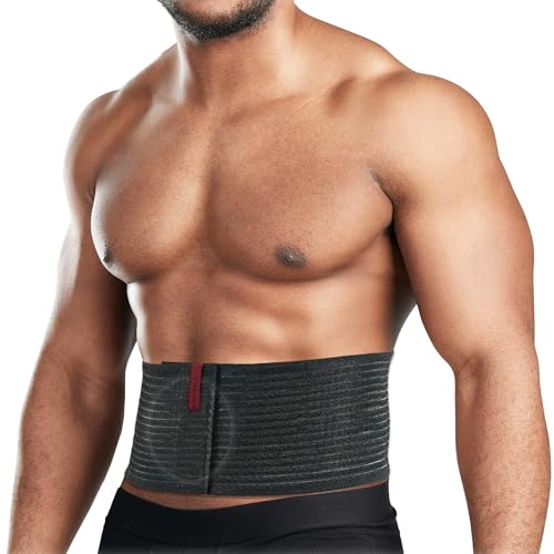 ORTONYX Umbilical Hernia Belt for Men and Women / 6.25" Abdominal Binder With Hernia Support Pad/Post-Surgical Belly Band - Black OX5241-S/M - Image 1
