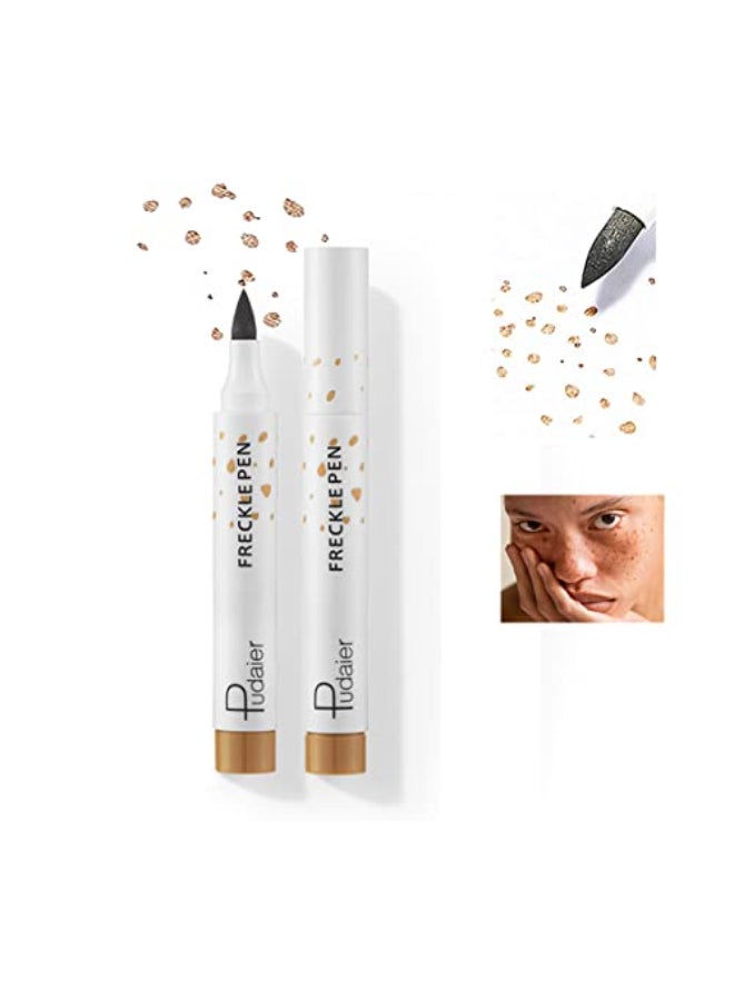 AKARY Freckle Pen Lifelike Freckle Makeup Concealer Pen Waterproof Longlasting Soft Dot Spot Professional Faux Freckles Pen Make Up Kit for Natural Effortless Sun Kissed Makeup 1Pc Light Brown - Image 1