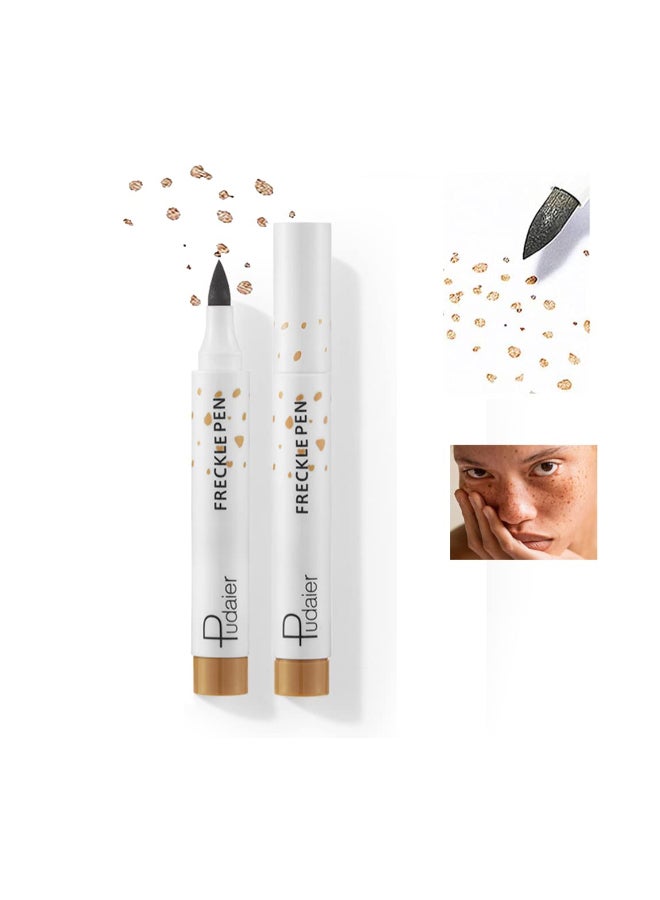 AKARY Freckle Pen Lifelike Freckle Makeup Concealer Pen Waterproof Longlasting Soft Dot Spot Professional Faux Freckles Pen Make Up Kit for Natural Effortless Sun Kissed Makeup 1Pc Light Brown - Image 3