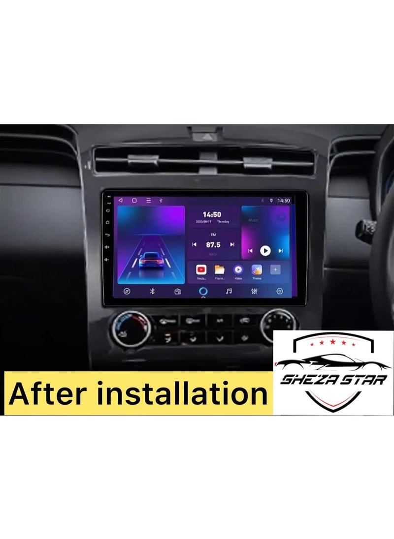 Android Car Stereo for Hyundai Tucson IX35 2020-2023 6GB RAM 128GB ROM Support SIM Card, Carplay, M-Link Wi-Fi BT, Radio GPS, 10 Inch IPS Touch Screen with AHD Camera Included