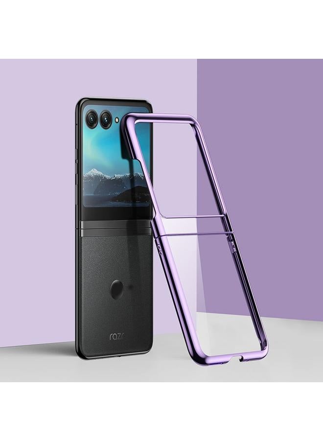 اس-توب جراب لهاتف Motorola Razr 40 Ultra، جراب شفاف مطلي بالكهرباء بتغطية كاملة - Image 1