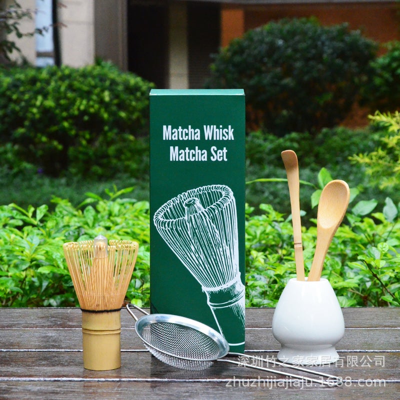 Christmas Gift Matcha Set With Matcha Tools, Tea Ceremony Matcha Whisk, Tea Spoon, Tea Stirrer 304 - Image 1