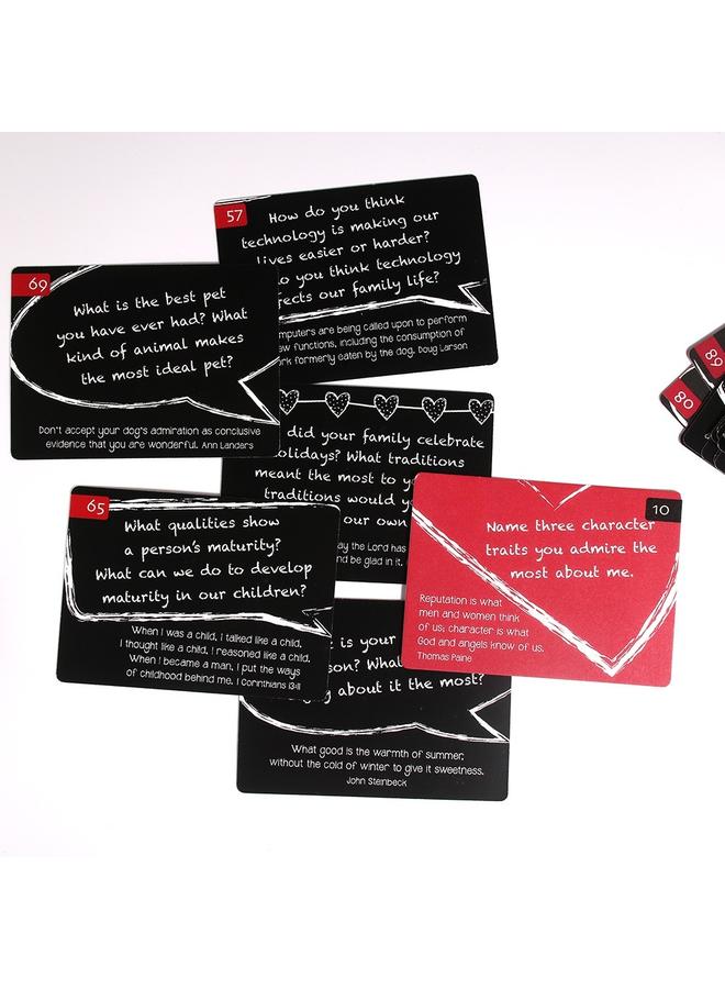 Bluejw English 88 Great Conversation Starters Couple Love Game Board Game Card - Image 5