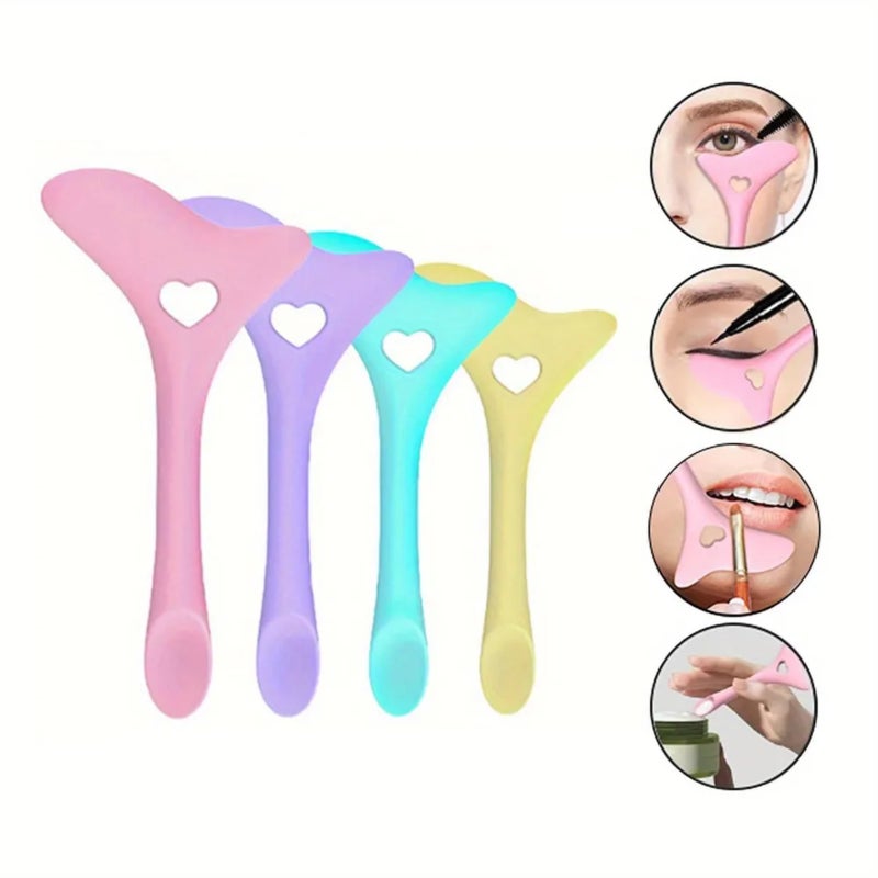 4 eyeliner aids, makeup set, silicone eyeshadow mold - Image 1