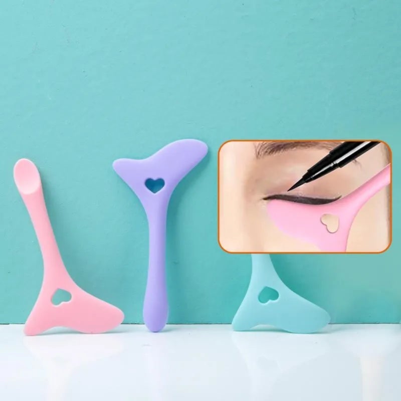 4 eyeliner aids, makeup set, silicone eyeshadow mold - Image 3