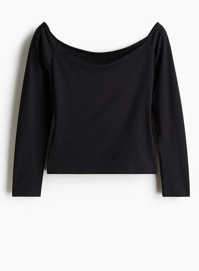 H&M Off-The-Shoulder Jersey Top