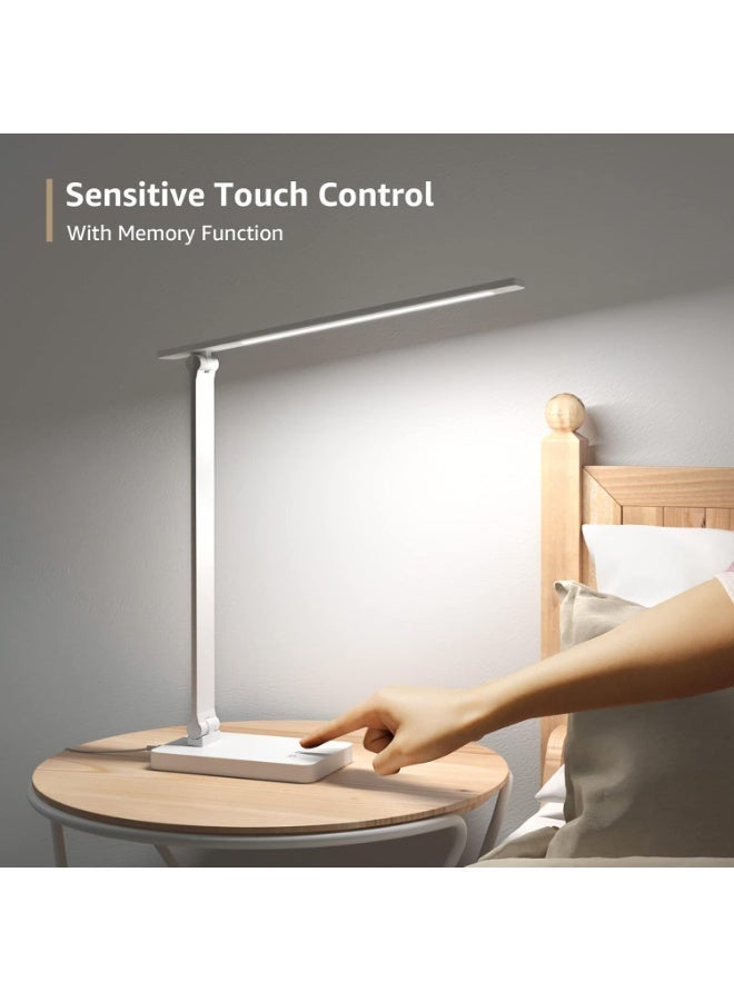 Lepro Desk Lamp, LED Desk Lamp with Power Adapter, 9.2W 800lm, Dimmable Desk Lamps Office, 5 Brightness Levels x 5 Colour Modes, Touch Control Daylight Lamp for Office, Study, Bedroom, Nails, Reading - Image 4